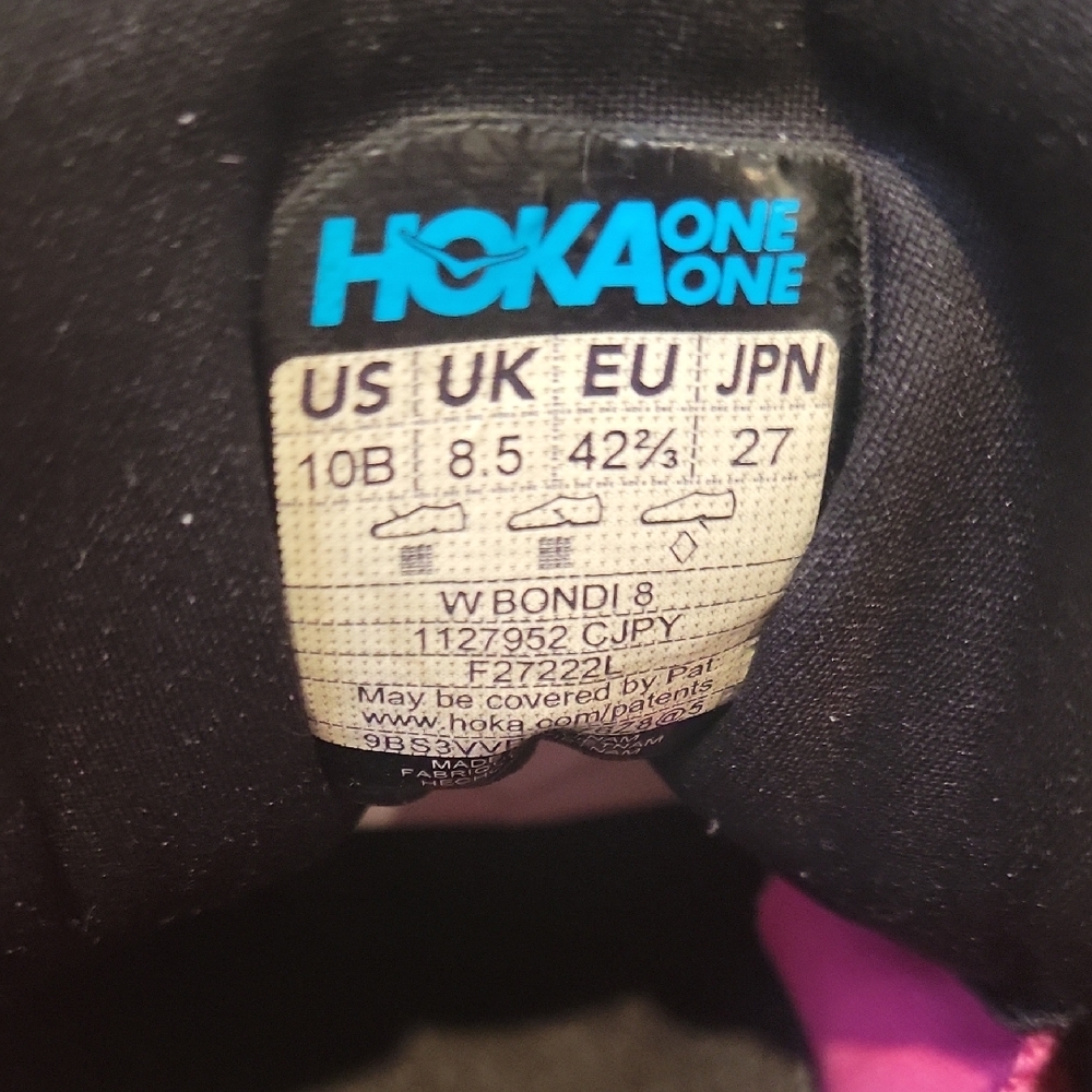 Hoka Women's Pink and Yellow Running Shoes - Picture 14 of 14